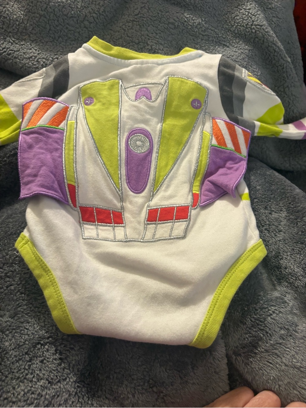 Disney White, Lime, Purple and Red Rocket Baby One-Piece